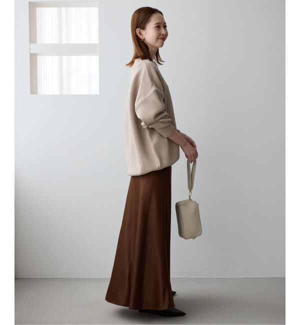 SLOBE IENA「《WEB限定/追加》オーバーサイズ スウェットライクニット」|ニット・セーター|