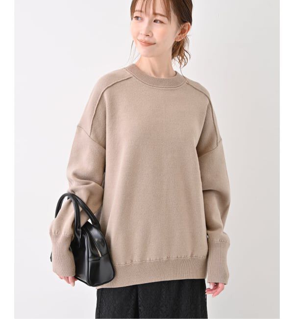 SLOBE IENA「《WEB限定/追加》オーバーサイズ スウェットライクニット」|ニット・セーター|