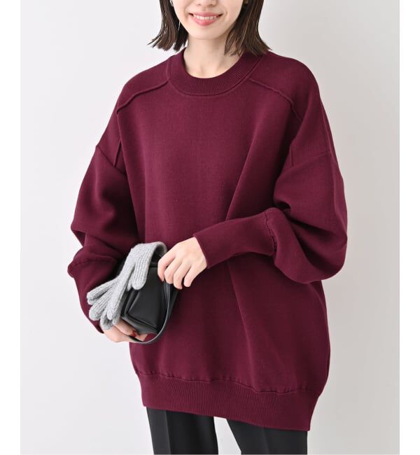 SLOBE IENA「《WEB限定/追加》オーバーサイズ スウェットライクニット」|ニット・セーター|
