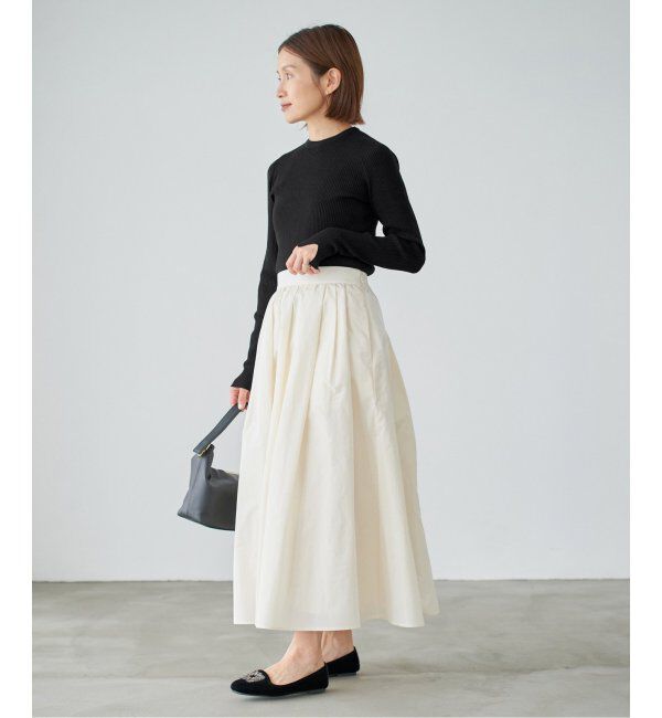 IENA「バイカラー 襟RIBホールガーメントプルオーバー」|ニット・セーター|