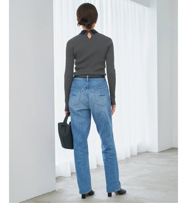 IENA「バイカラー 襟RIBホールガーメントプルオーバー」|ニット・セーター|