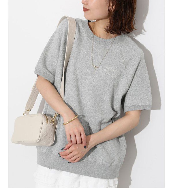 SLOBE IENA「《追加》ラメ裏毛ハーフスリーブプルオーバー」|スウェット・ジャージ|