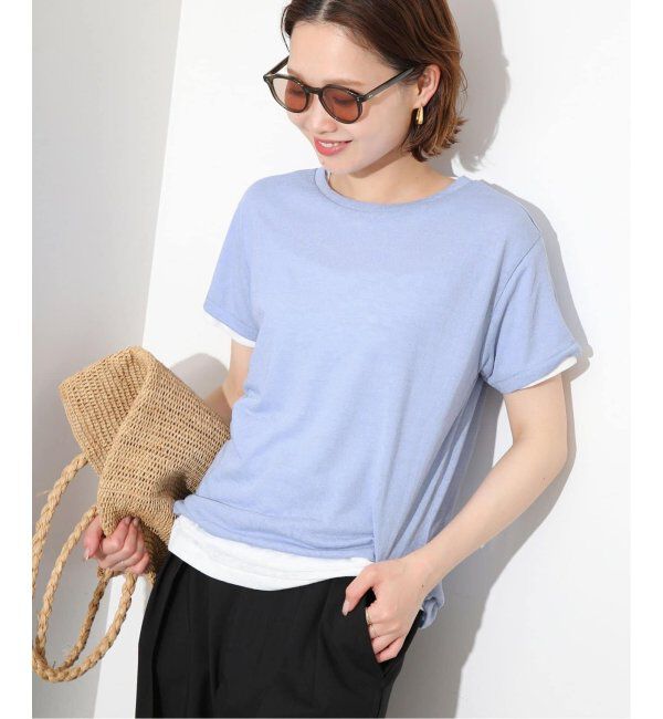 SLOBE IENA「《追加2》スラブ5分袖TEE」|Tシャツ・カットソー|