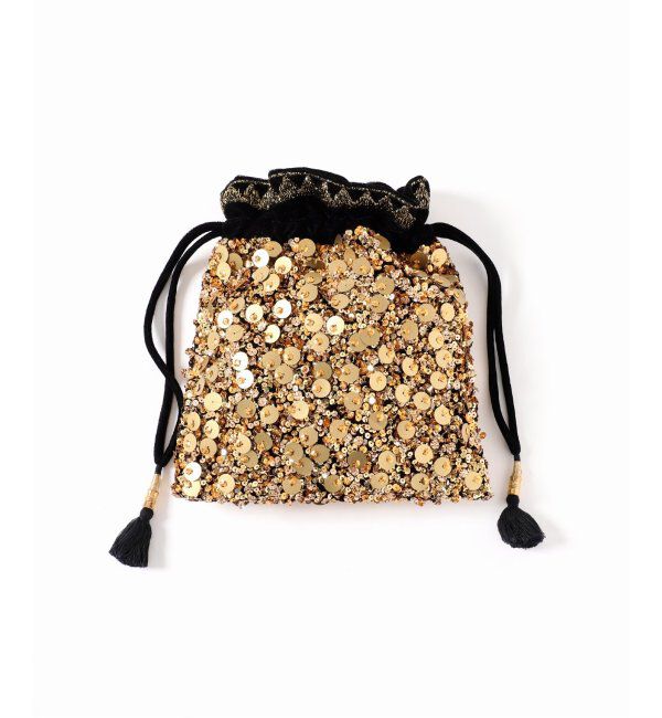 VERMEIL par iena「CITRUS シトラス 別注Gold Sequines Potli Bag C25/PO863」|その他|