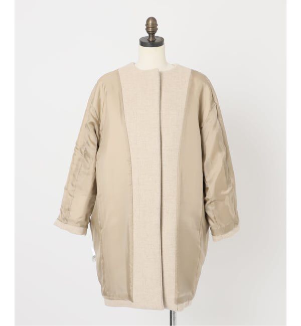 IENA「Super140 フォルムコート」|ノーカラーコート|