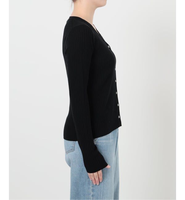 IENA「《追加》イタリア ヤーン RIB Vネックカーディガン」|カーディガン|
