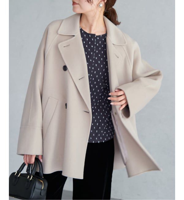 IENA「《WEB限定/追加2》スーパー160ダブルフェイスショートコート」|その他|