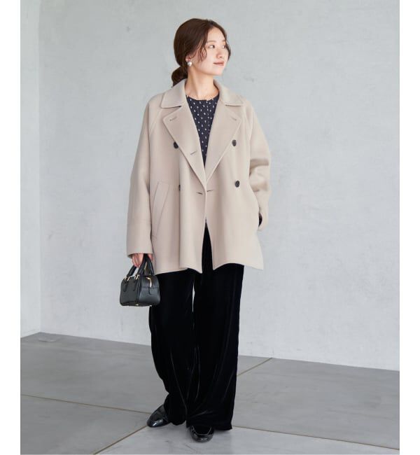 IENA「《WEB限定/追加2》スーパー160ダブルフェイスショートコート」|その他|