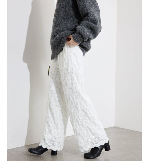 SLOBE IENA「fluffy lace イージーパンツ」|その他|
