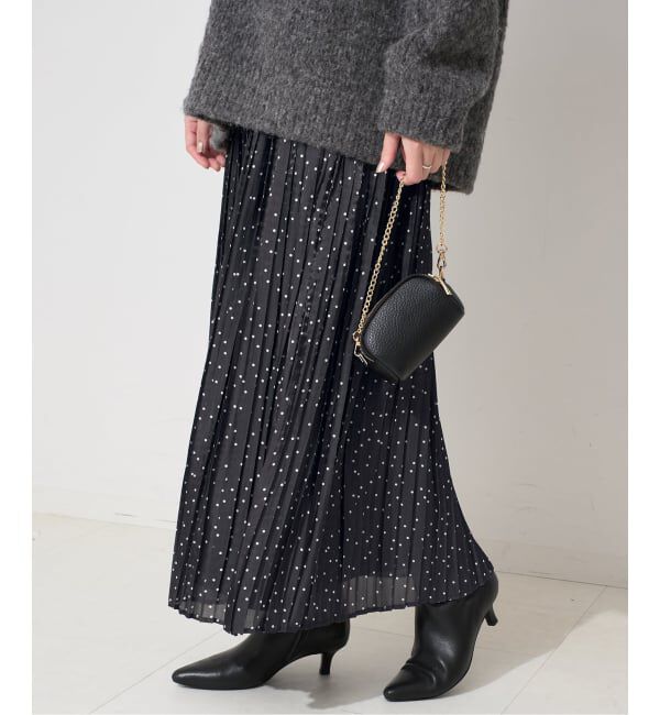 SLOBE IENA「ドットプリーツスカート」|スカート|