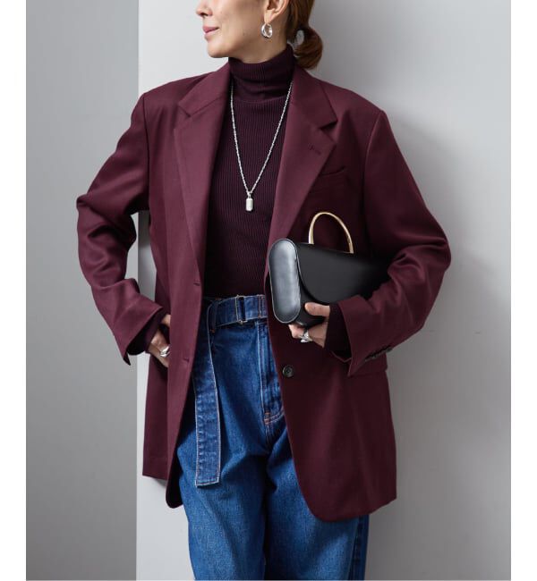 VERMEIL par iena「wool TAILORED ジャケット」|テーラードジャケット|ボルドー