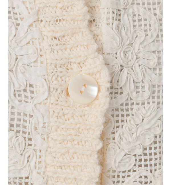 IENA LA BOUCLE「IENA LA BOUCLE レースコンビカーディガン」|カーディガン|