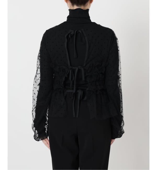 VERMEIL par iena「《WEB・一部店舗限定》ドットチュールフリルブラウス」|シャツ・ブラウス|