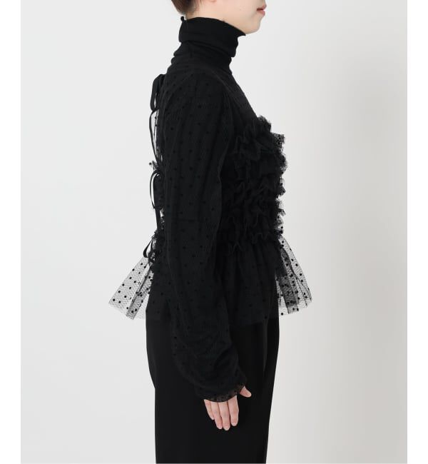 VERMEIL par iena「《WEB・一部店舗限定》ドットチュールフリルブラウス」|シャツ・ブラウス|