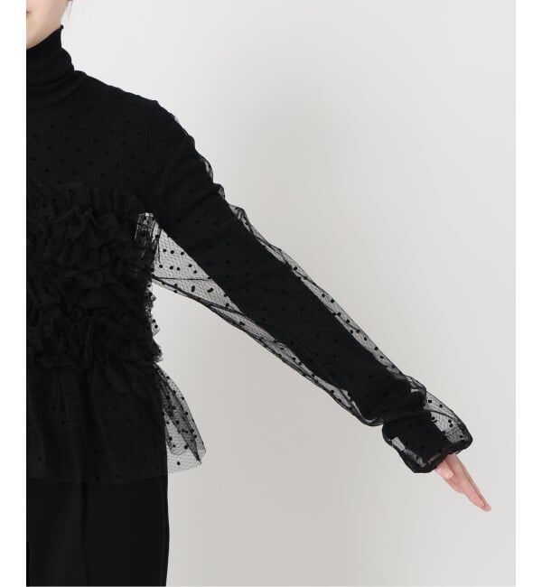 VERMEIL par iena「《WEB・一部店舗限定》ドットチュールフリルブラウス」|シャツ・ブラウス|