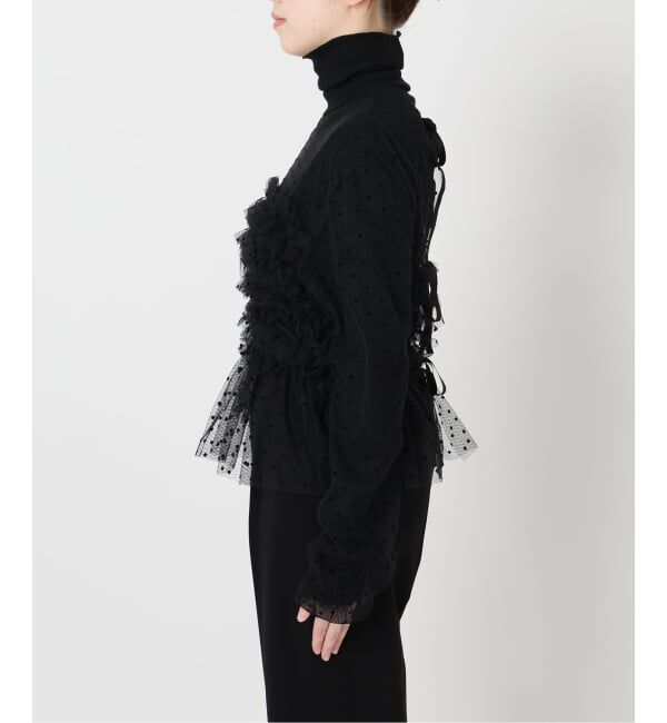 VERMEIL par iena「《WEB・一部店舗限定》ドットチュールフリルブラウス」|シャツ・ブラウス|