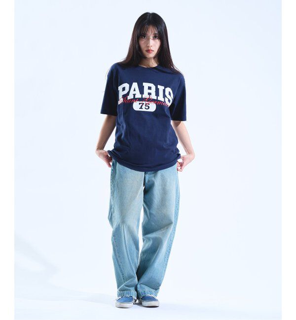 Paris Saint-Germain「【Paris Saint-Germain】バーシティロゴプリント Tシャツ」|Tシャツ・カットソー|