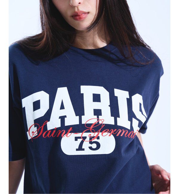 Paris Saint-Germain「【Paris Saint-Germain】バーシティロゴプリント Tシャツ」|Tシャツ・カットソー|