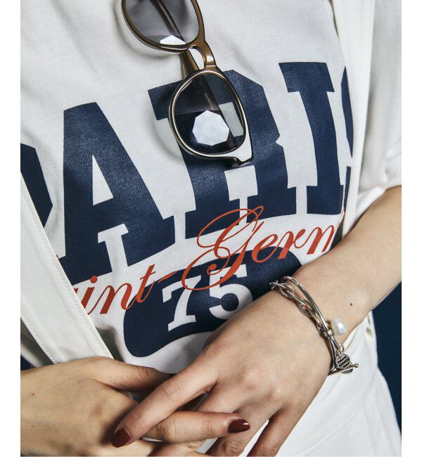 Paris Saint-Germain「【Paris Saint-Germain】バーシティロゴプリント Tシャツ」|Tシャツ・カットソー|