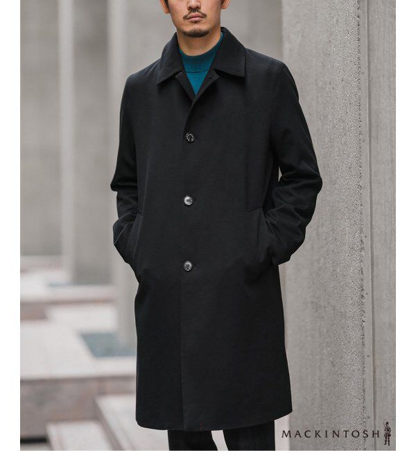 EDIFICE「MACKINTOSH(マッキントッシュ) 別注 DUNKELD/ダンケルド BT Loro Piana Fabric」|ステンカラーコート|ブラック