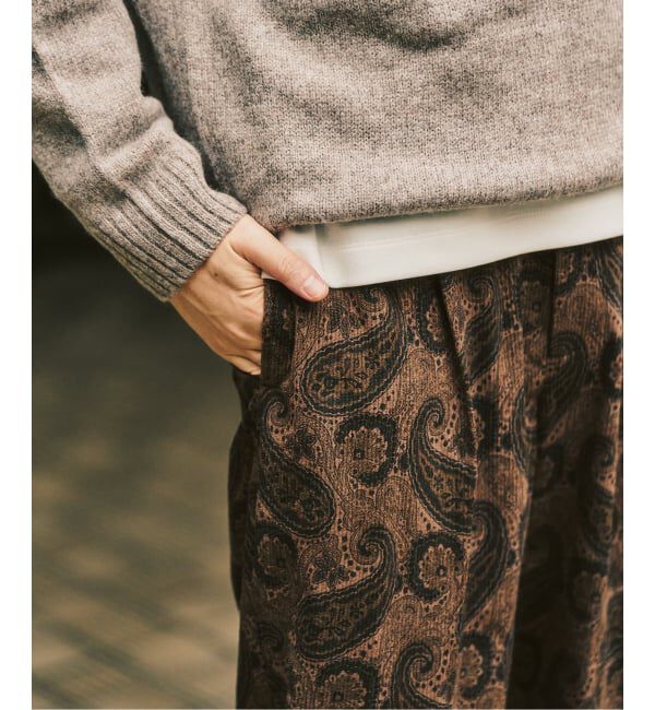 417 EDIFICE「PRINT CORDUROY EASY パンツ」|スラックス|
