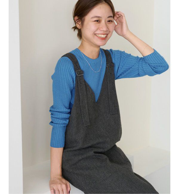 JOURNAL STANDARD relume「ウォッシャブルレーヨンリブクルーネックプルオーバー」|ニット・セーター|