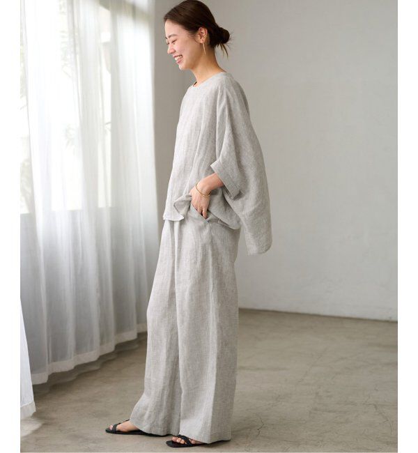 JOURNAL STANDARD relume「《追加》手洗い可 / No.14フレンチリネンポンチョプルオーバー」|シャツ・ブラウス|