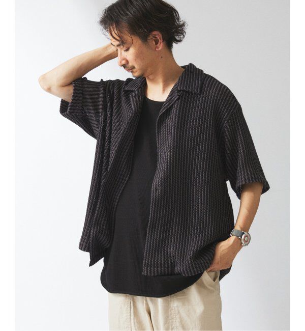 JOURNAL STANDARD relume「ストライプ カラーレース 半袖シャツ」|シャツ・ブラウス|