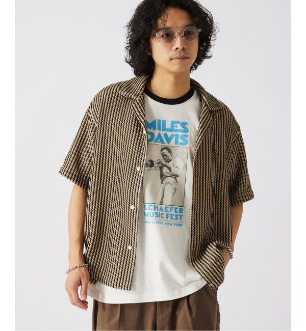 JOURNAL STANDARD relume「ストライプ カラーレース 半袖シャツ」|シャツ・ブラウス|