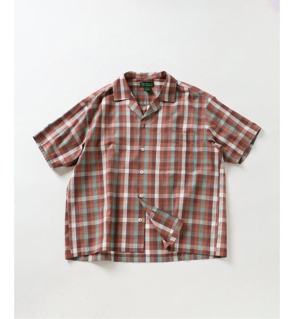 JOURNAL STANDARD relume「INDIA / チェック オープン カラー シャツ &ldquo;インド製&rdquo;」|シャツ・ブラウス|ボルドー
