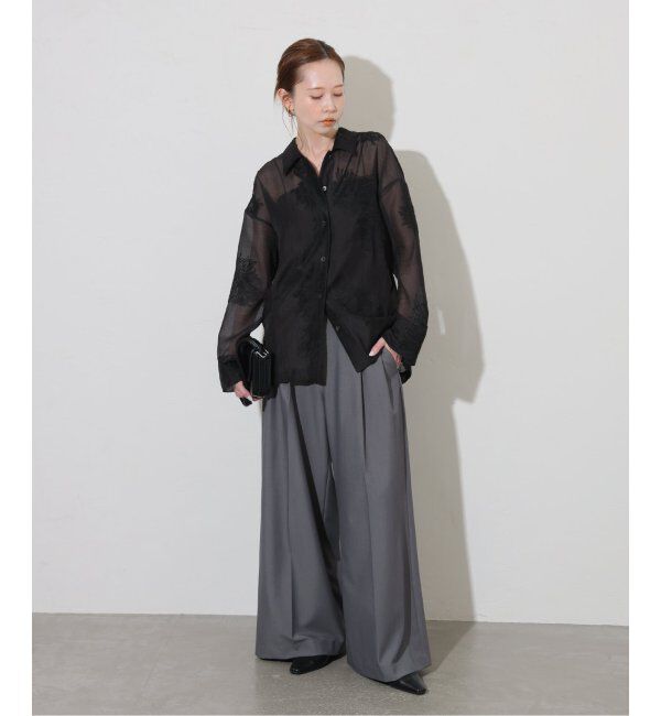 JOURNAL STANDARD「《追加2》シアーレースビッグシャツ」|シャツ・ブラウス|