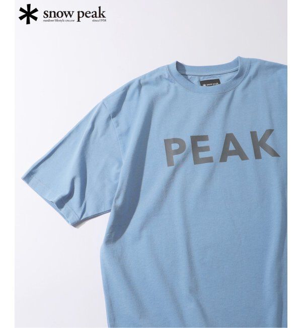JOURNAL STANDARD relume「SNOW PEAK / スノーピーク 別注 &rdquo;PEAK SNOW&rdquo; ロゴTシャツ」|Tシャツ・カットソー|ブルー