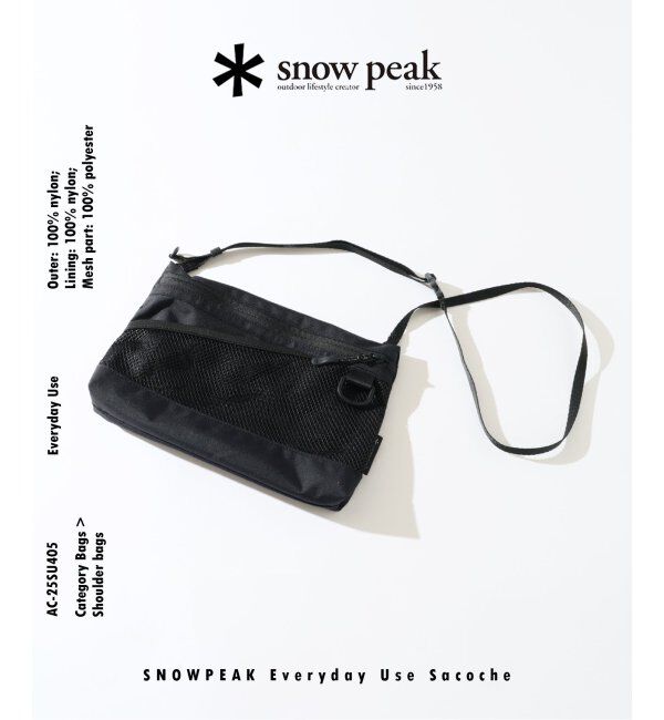 JOURNAL STANDARD relume「SNOWPEAK / スノーピーク Everyday Use サコッシュ AC-25SU405」|ショルダー・メッセンジャー|ブラック