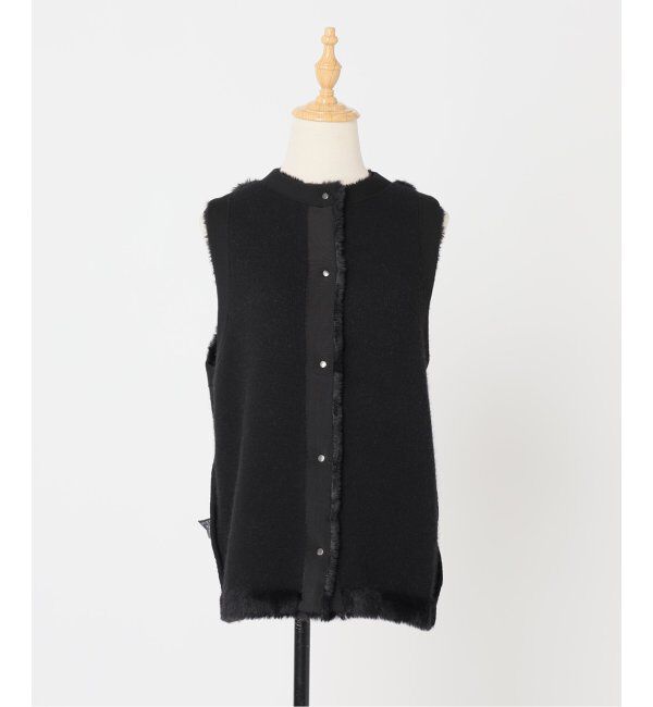 JOURNAL STANDARD「《追加》ダブルフェイスフェザークルーネックベスト」|ベスト・ジレ|