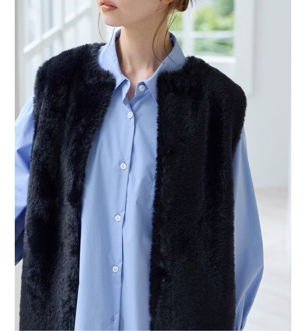 JOURNAL STANDARD「《追加》ダブルフェイスフェザークルーネックベスト」|ベスト・ジレ|