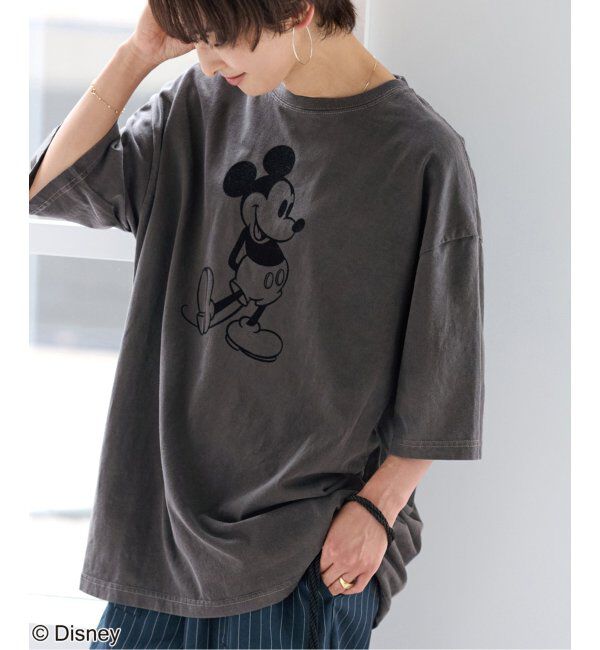 JOURNAL STANDARD relume「【GOOD ROCK SPEED】＜MICKEY MOUSE＞フロッキープリントTシャツ」|Tシャツ・カットソー|
