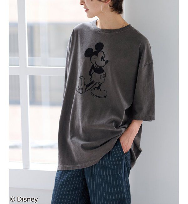 JOURNAL STANDARD relume「【GOOD ROCK SPEED】＜MICKEY MOUSE＞フロッキープリントTシャツ」|Tシャツ・カットソー|
