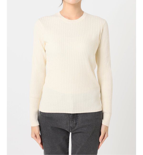 JOURNAL STANDARD relume「《追加 / 新色》ウォッシャブルレーヨンリブクルーネックプルオーバー」|ニット・セーター|