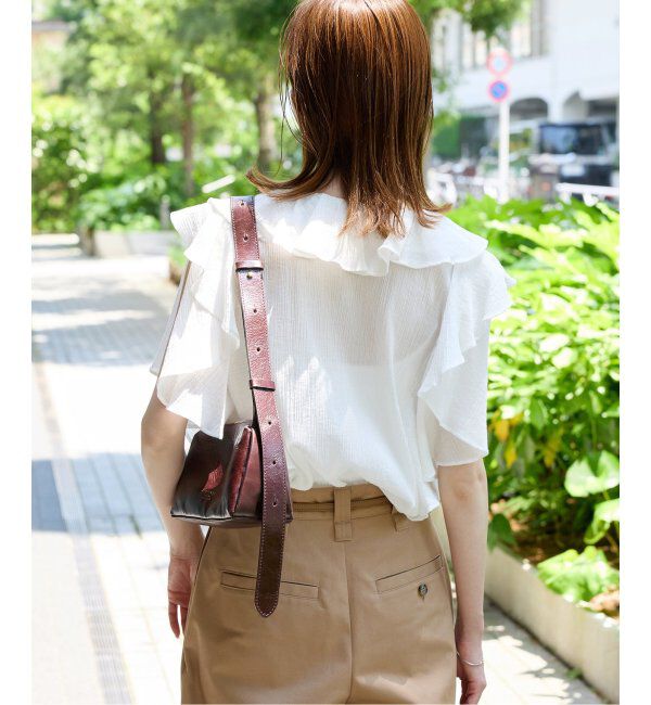 JOURNAL STANDARD「ラッフルカラーコットンボイルブラウス」|シャツ・ブラウス|