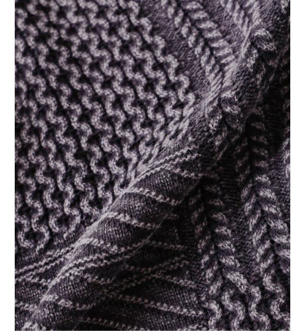 J.S.Homestead「J.S.Homestead / ストーン ウォッシュ ケーブル ヘンリーネック ニット」|ニット・セーター|