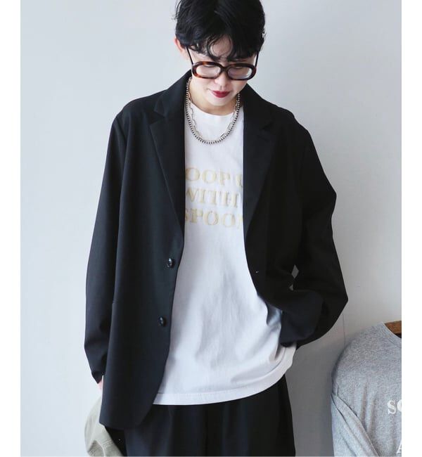 journal standard luxe「TRツイル ジャケット」|その他|ブラック