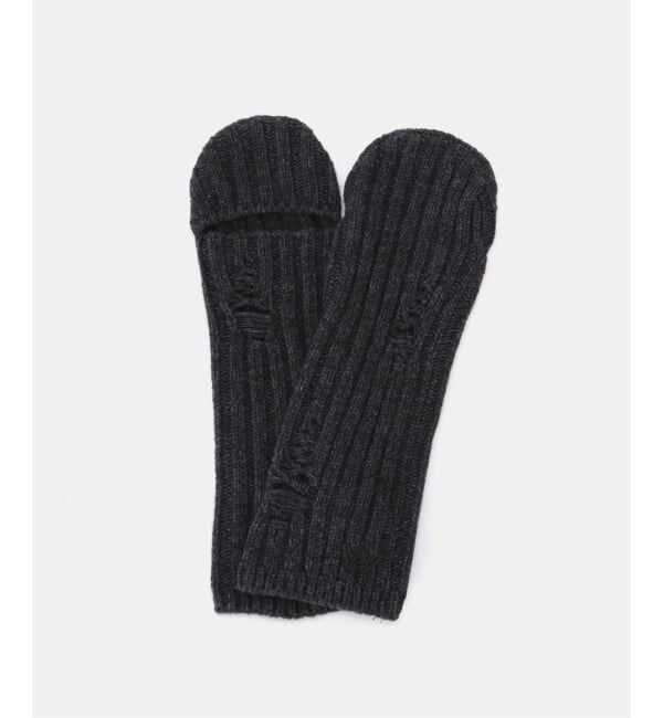 Oriens JOURNAL STANDARD「【OPEN YY / オープンワイワイ】 Knitted CUT OUT MITTEN WARMERS YY254AC007CC」|手袋|グレー