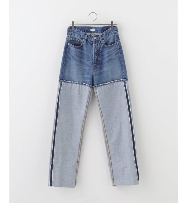 アンスクリアLEE ジャーナルスタンダード ワイドパンツ／タグ付き INSCRIRE /アンスクリア】 Wide Roll Up Straight：デニム（journal