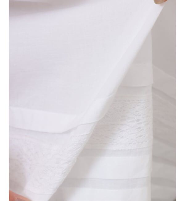 journal standard luxe「【SOIL】CAMBRIC WITH LACE GATHERED SKIRT」|スカート|