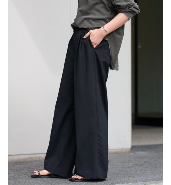 FRAMeWORK「≪WEB限定追加≫ウォッシャブルTWタックワイドパンツ」|スラックス|