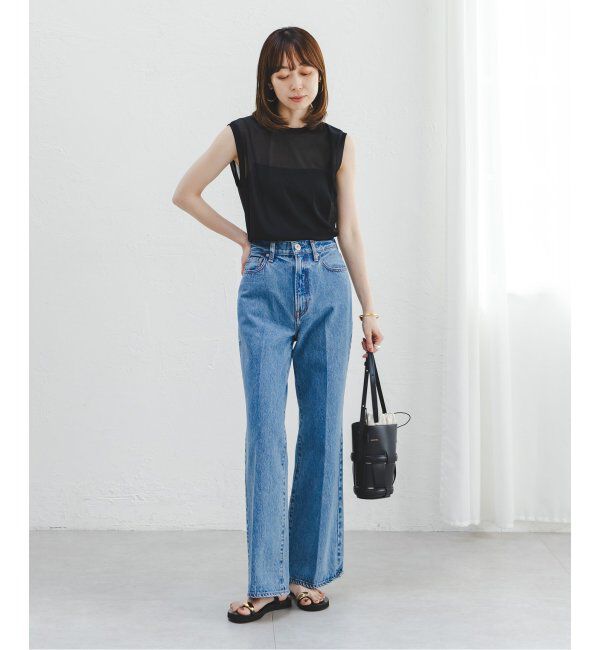 NOBLE「《追加2》シアースキニーノースリーブトップス」|Tシャツ・カットソー|