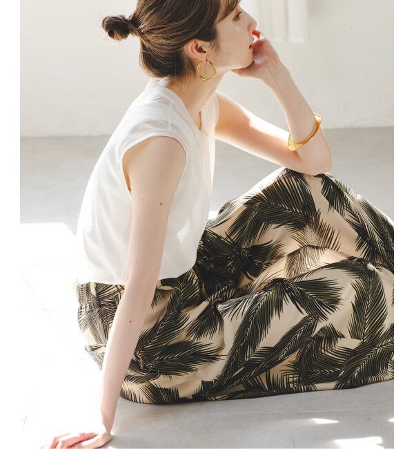 NOBLE「《追加2》シアースキニーノースリーブトップス」|Tシャツ・カットソー|