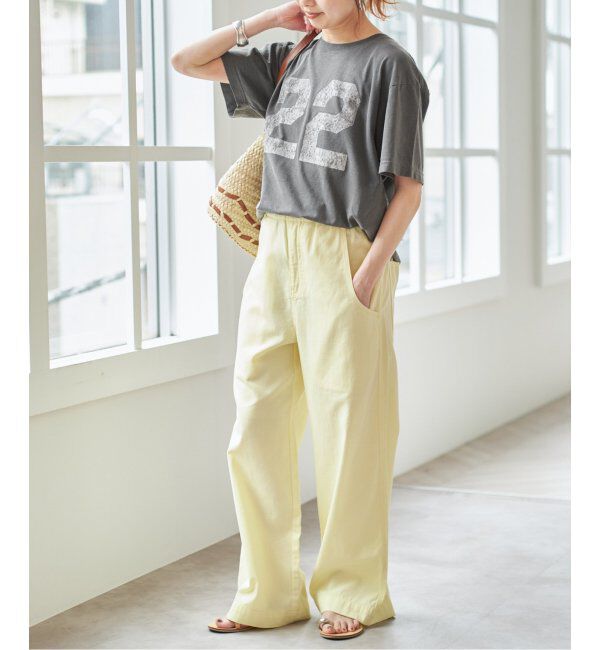 Spick and Span「《追加》AUTHEN / オーセン NUMBERING FLOCKY T-SHIRT」|Tシャツ・カットソー|