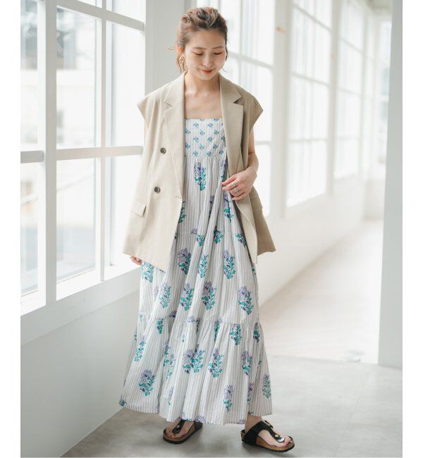 Spick and Span「ne Quittez pas / ヌキテパ COTTON JACQUARD LILY PRIN」|ワンピース|