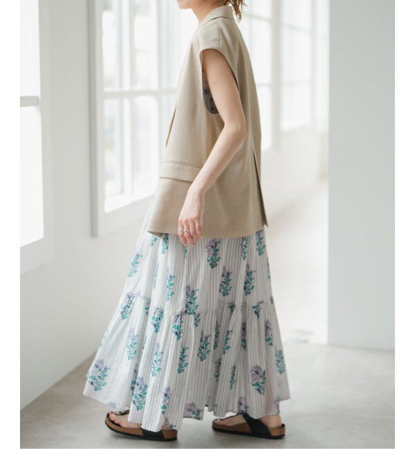 Spick and Span「ne Quittez pas / ヌキテパ COTTON JACQUARD LILY PRIN」|ワンピース|